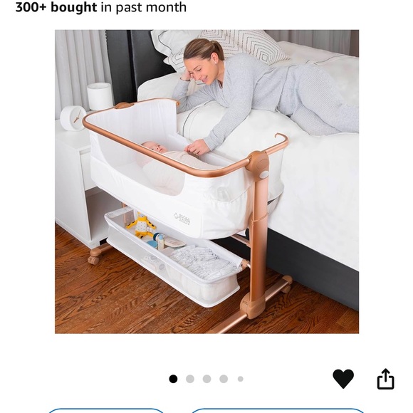 Baby Delight Beside Me Dreamer Bassinet White and Gold